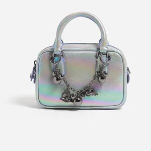 Holographic Chain-Embellished Disney Bag